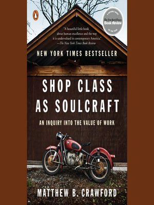 cover image of Shop Class as Soulcraft